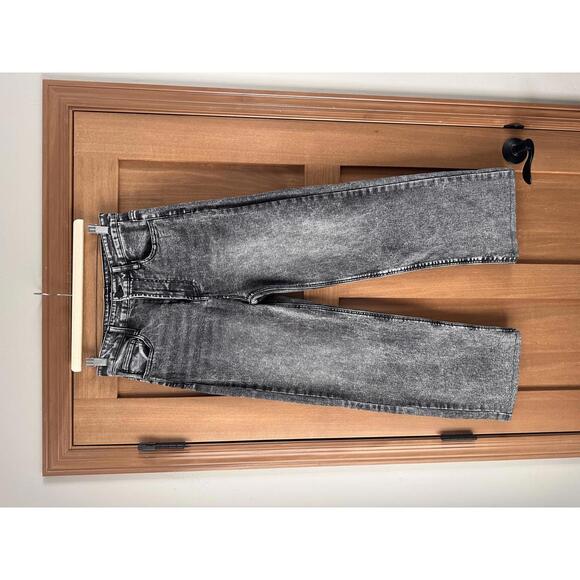 OAT New York Black Acid Stone Wash High Rise Wide Leg Jeans Women’s size 8/29 - Picture 14 of 15